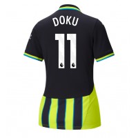 Maglie da calcio Manchester City Jeremy Doku #11 Seconda Maglia Femminile 2024-25 Manica Corta